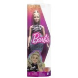 PAPUSA BARBIE FASHIONISTA BLONDA CU BORSETA ROZ