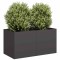Jardinier negru 80x40x40 cm Oțel laminat la rece