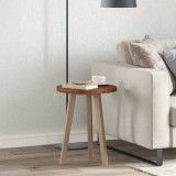 vidaXL Placă de masă Maro &icirc;nchis &Oslash; 40 x 2.5 cm Lemn de stejar masiv