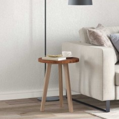 vidaXL Placă de masă Maro &icirc;nchis &Oslash; 40 x 2.5 cm Lemn de stejar masiv