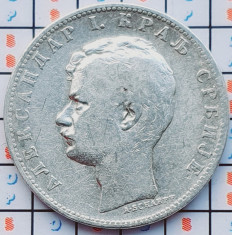 Serbia 1 dinar 1897 argint - Aleksandar I - km 21 - A030 foto