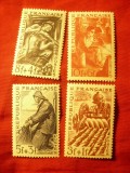 Serie Franta 1949 - Munca - Muncitori , 4 valori, Nestampilat