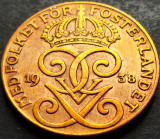 Cumpara ieftin Moneda istorica 2 ORE - SUEDIA, anul 1938 * cod 5265, Europa, Bronz