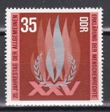 Germania RDG 1973 - A 25-a aniversare a Declarației Drepturilor Omului, MNH, Nestampilat