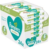 Servetele umede Pampers Sensitive, 0% plastic, 24 pachete x 52 = 1248 buc