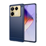 Husa carbon pentru infinix note 40 pro 4g, tech protects anti-soc, blue