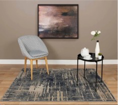 Covor Model Anny 33015-891, Marime 58 x 110 cm, Gri, Maro, Inaltime Fir 7 mm, Antialergic, Polipropilena, Living, Dormitor, Sufragerie, Birou