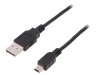 Cablu USB 2.0 A la Mini-B 3m Negru, Digitus