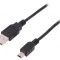 Cablu USB 2.0 A la Mini-B 3m Negru