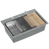 Chiuveta din granit MARC 110 WORKSTATION Grey Metallic