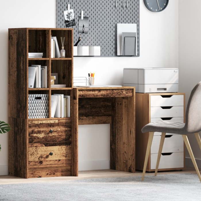 vidaXL Birou de scris rustic Lemn vechi Lemn prelucrat 60 x 40 x 76 cm
