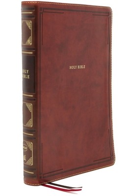 Nkjv, Thinline Reference Bible, Leathersoft, Brown, Red Letter Edition, Comfort Print: Holy Bible, New King James Version