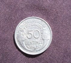 FRANTA 50 CENTIMES 1947 foto