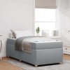 VidaXL Cadru de pat cu saltea Gri deschis 100 x 200 cm țesătură 3399335