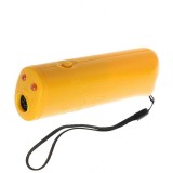 Aparat cu Ultrasunete Impotriva Cainilor Agresivi, Ultrasonic Pet Trainer, Autoaparare, Functie de Dresaj, Lanterna, 150dB, Galben, DBD111
