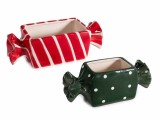 Cumpara ieftin Set 2 boluri Acadele ceramica multicolora cm 22,5 x 9 x 7,5 H, 21 x 8,5 x 8,5 H