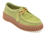 Mocasini CLARKS verzi, TORHBEE, din piele intoarsa