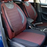Cumpara ieftin Set Huse scaune auto piele si textil FORD Ecosport 2018 - 2024 (ROSU)