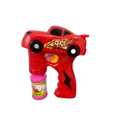 Pistol Baloane Sapun, Masinuta de facut baloane , 2 recipiente cu solutie baloane de sapun , rosie foto