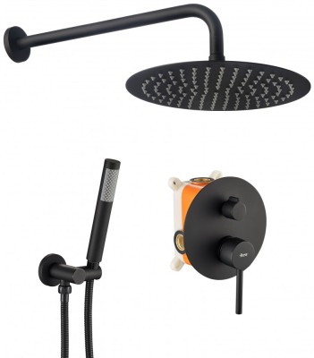 Set de dus incastrat Rea Lungo Black negru + BOX foto