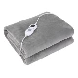 Patura cu incalzire electrica, flippy, 135 w, 180x130 cm, 6 trepte de incalzire, flanel, gri
