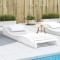 vidaXL Șezlong, alb, 205x70x31,5 cm, lemn masiv de pin 832581