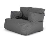 Fotoliu Big Bean Bag, textil umplut cu perle polistiren, gri, 80 x 80 x 70 cm