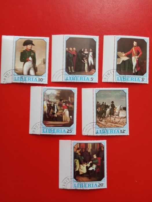 LIBERIA, NAPOLEON - SERIE COMPLETĂ ȘTAMPILATĂ