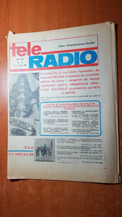 revista tele-radio saptamana 5-11 iunie 1983