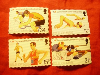 Serie Insula Man 1986 - Sport Commonwealth , 4 valori foto
