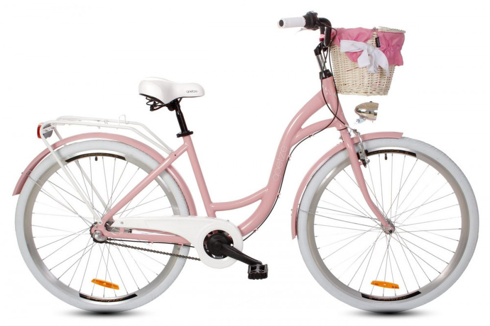Bicicleta Dama Aluminiu Goetze® Style 3 viteze Roata 28", 160-185 cm  inaltime, Roz | Okazii.ro