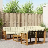 Cumpara ieftin Set de canapele de exterior 9 buc. 8-Locuri Natural si Crem