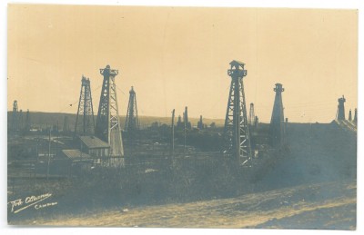 4553 - CAMPINA, Prahova, Oil wells, Romania - old postcard - unused foto