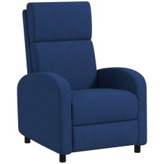 HOMCOM Fotoliu Relax Reclinabil Manual 160&deg; cu Suport pentru Picioare, Fotoliu Reclinabil Tapițat Ergonomic din Material Textil Tip In pentru Dormitor