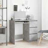 vidaXL Birou, gri beton, 90 x 45 x 76 cm, lemn prelucrat