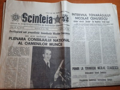 scanteia 6 mai 1984-cuvantarea lui ceausescu la plenara oamnilor muncii foto
