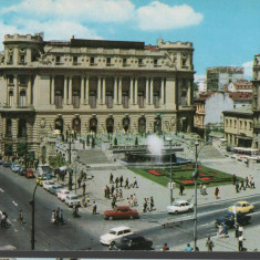 CPI B 11718 CARTE POSTALA - BUCURESTI. PE CALEA VICTORIEI. AUTOTURISM, TROLEIBUZ