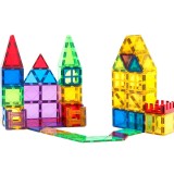 Set constructie magnetic 3D pentru copii, 120 piese colorate MAGPLAYER