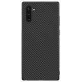Cumpara ieftin Husa pentru Samsung Galaxy Note 10, GloMax Perfect Fit, cu insertii de carbon, negru