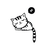 Cumpara ieftin Sticker autocolant pentru intrerupator cu Pisicuta, 13&times;10 cm, Negru, Oracal