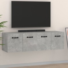 vidaXL Dulapuri de perete 2 buc. gri beton 80x35x36,5cm lemn prelucrat
