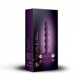 Bile Anale Vibrante Rocks-Off Silicon, 5 Bile, 4 Functii Vibratii, 3 Viteze, 17cm, Impermeabile