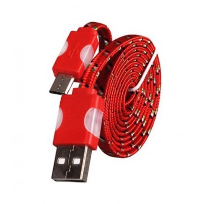 Cablu de date Snur MicroUSB cu LED Rosu foto