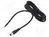 Cablu alimentare DC, DC 5,5/2,1 mufa, negru, 1,5m, POS - POSDC-Y-P21S-1.5