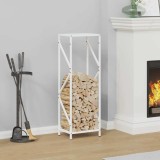 Cumpara ieftin Suport pentru lemne de foc alb 34x25x100cm Oțel laminat la rece
