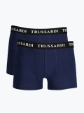 Set 2 perechi boxeri cu logo, Bleumarin inchis, L