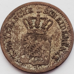 2451 Germania Bavaria 1 kreuzer 1870 Maximilian II km 873