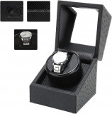 Sgle Watch Winder pentru ceasuri automate, cutie de depozitare cu afișaj din PU