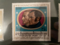 austria - serie timbre pictura religie craciun nestampilata MNH foto