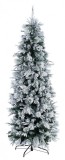 Brad slim artificial verde cu zapada Dresda 83x240 cm